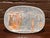 Fine studio pottery slab-built porcelain oval platter or shallow dish by Northern California ceramic artist Gerry Wallace...
