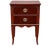 Charming matching pair of vintage two-drawer nightstands featuring a rich mahogany-tone finish, elegant proportions,...