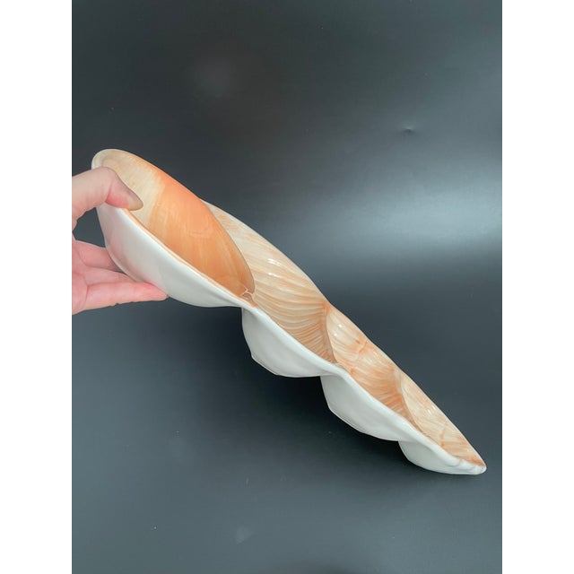 Large Divided Serving Dish in the Shape of Conch Shell - Set of 2 For Sale In Las Vegas - Image 6 of 9