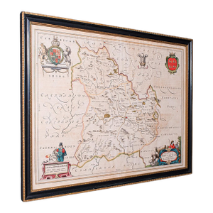 Antique Map of Breconshire, Dutch, Atlas Cartography, Joan Blaeu, Wales, c.1660