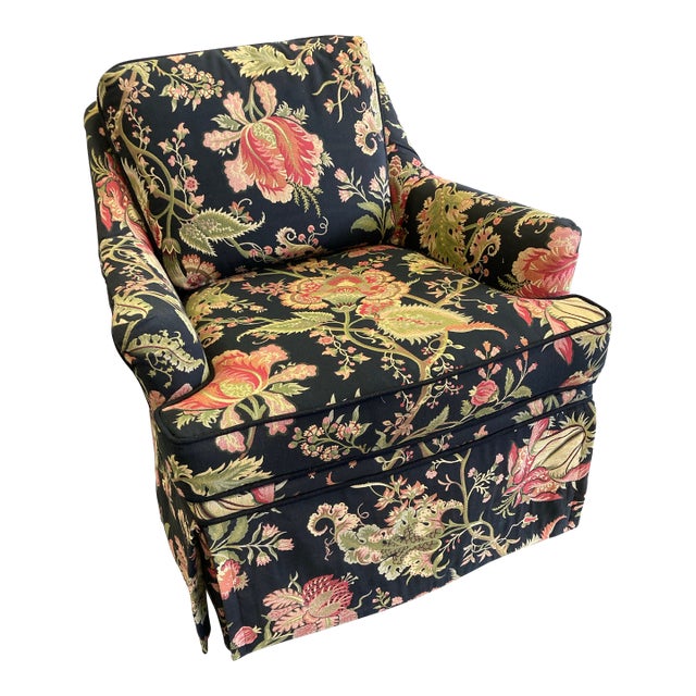Mid-20th Century Cottage Core Floral Club Chair For Sale