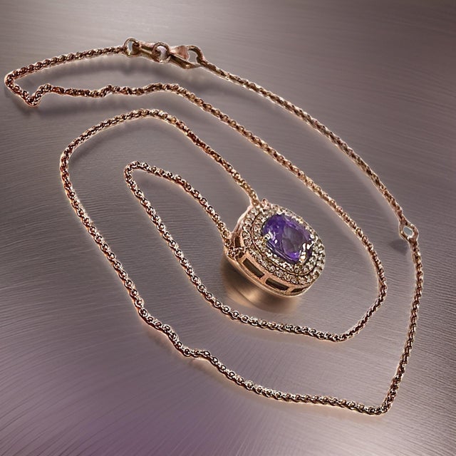 Natural Quality Sapphire Diamond Pendant 18" 14k WG 3.84 TCW Certified $6,950 310562 This magnificent custom made pendant...