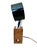 Mid-Century Modern Mid 20th Century Mid-Century Modern Space Age Lamp With Dimmer, Chrome & Walnut For Sale - Image 3 of 5