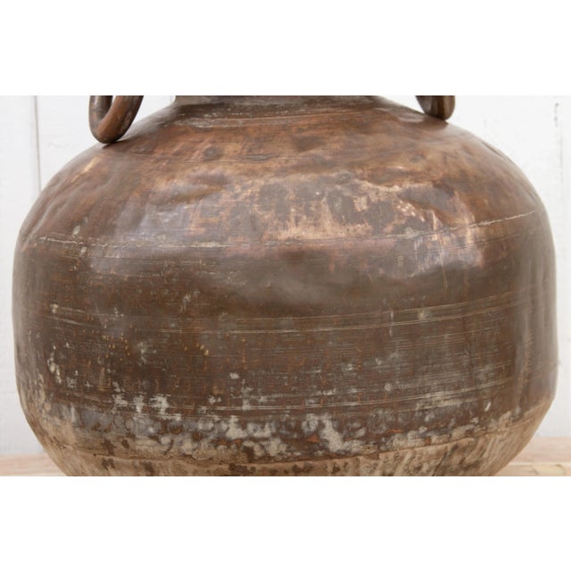 Brass Large Antique Anglo-Indian Brass Container For Sale - Image 8 of 11