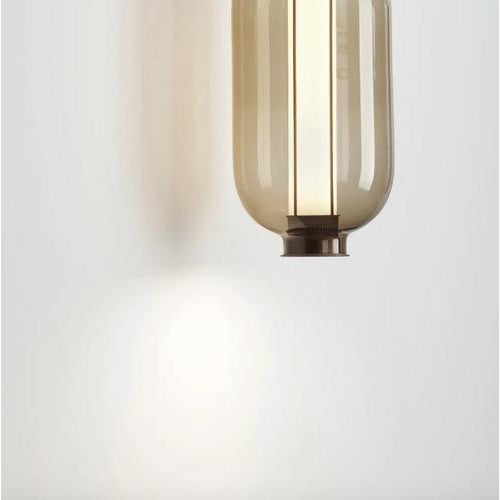 Metal Bai a Ba Ba Bronze-Amber Glass Diffuser Wall Lamp by Neri and Hu for Parachilna For Sale - Image 7 of 11