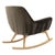 Contemporary Contemporary Gray Velvet Upholstered Rocking Chair With Wooden Runners For Sale - Image 3 of 7