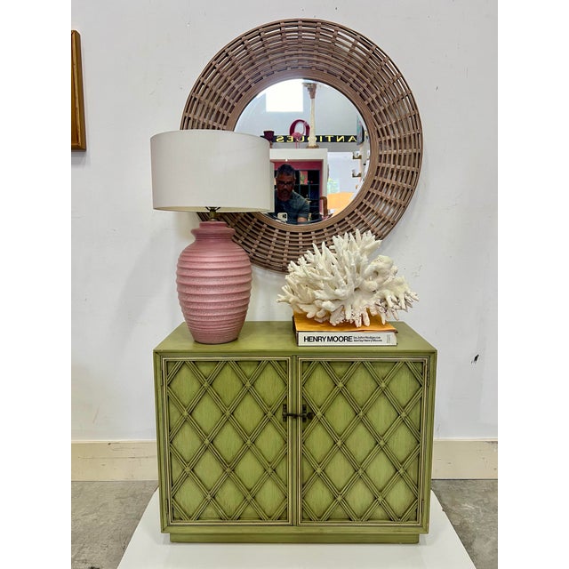 Vintage Coastal Split Reed Mirror For Sale - Image 11 of 11