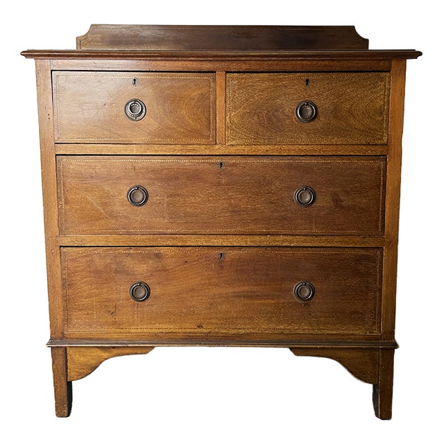 Edwardian Inlaid Mahogany Chest of Drawers, 1890s For Sale