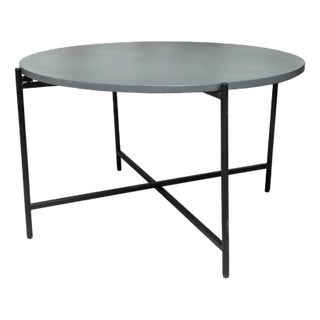 Concrete Top Round Outdoor Table For Sale