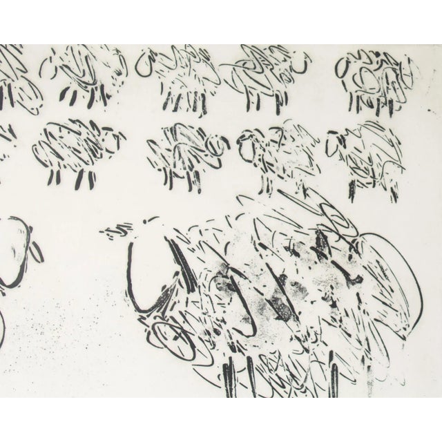 1973 Abstract Intaglio Print of Sheep by Jennifer Wildman For Sale - Image 9 of 10
