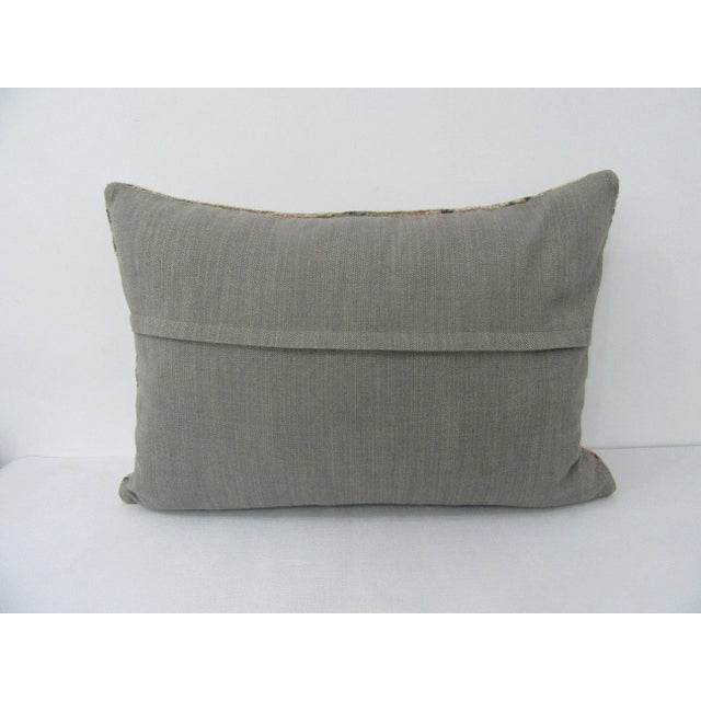 Mid-Century Modern Faded Decorative Turkish Pillow For Sale - Image 3 of 4