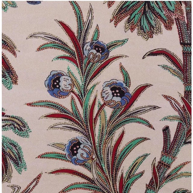 Boho Chic Indienne Floral Print Pillow Cover For Sale - Image 3 of 4