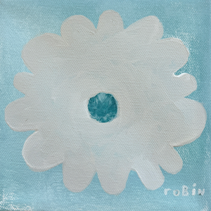 Flower Ten. Mini Painting by Robin Zingone.