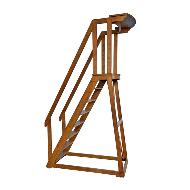 Early 20th Century French Oak Library Ladder For Sale - Image 4 of 11