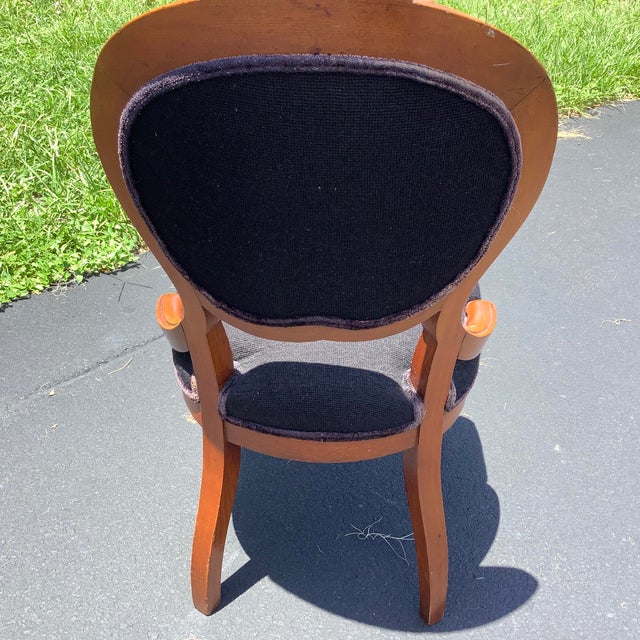 Wood Antique Victorian Needlepoint Chair For Sale - Image 7 of 12