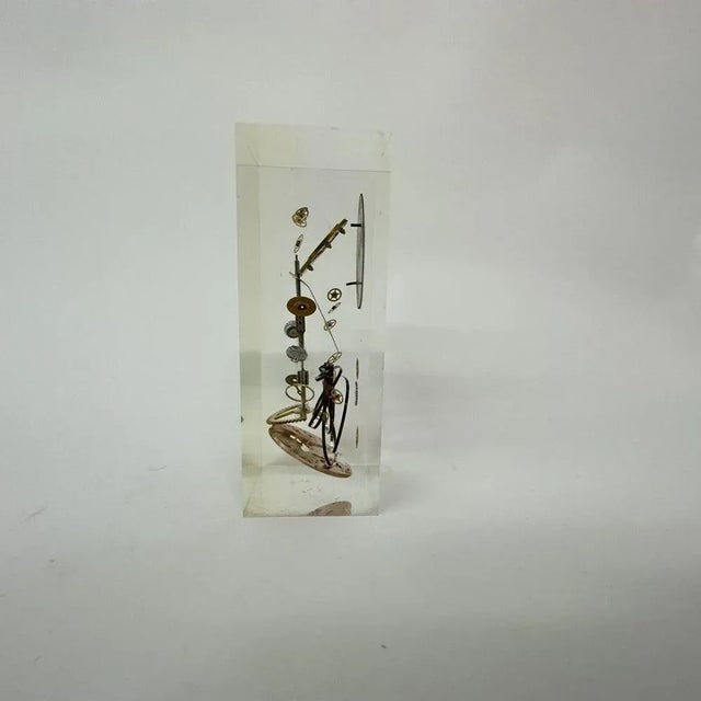 Clock in Acrylic Glass by Pierre Giroudon, France, 1970s For Sale - Image 6 of 8