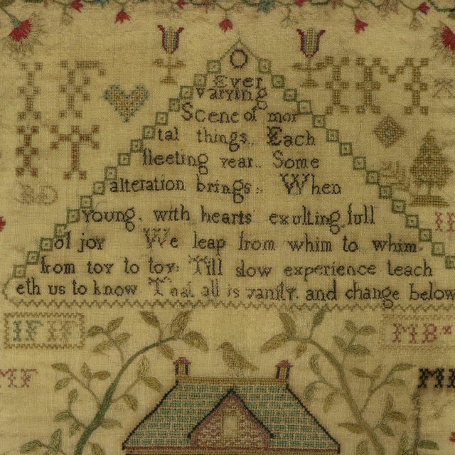 18th Century Antique Scottish Sampler, 1781, by Betty Ferguson For Sale - Image 5 of 18