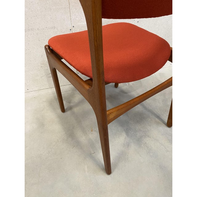 Textile OD-49 Teak Chair Set by Erik Buck for Oddense Maskinsnedkeri, 1960s, Set of 4 For Sale - Image 7 of 10