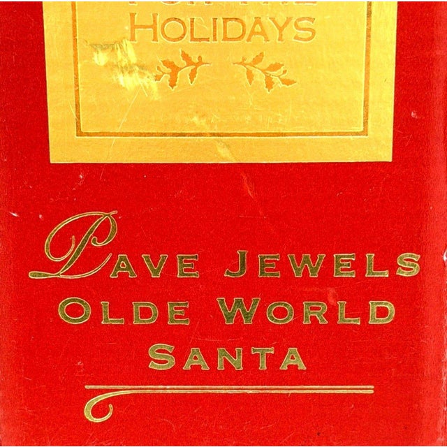 Metal Lenox Pave Jewels Olde World Santa Crystal Figurine Germany 7" Box For Sale - Image 7 of 12