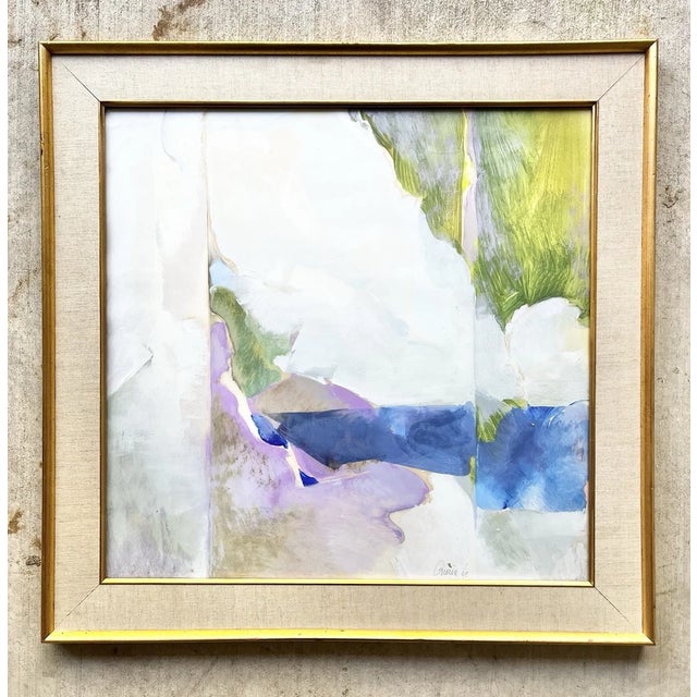 1969 John William Guerin (1920-2016, TX) “Cypriot” Framed Original Oil on Paper Fantastic condition with no damage to the...