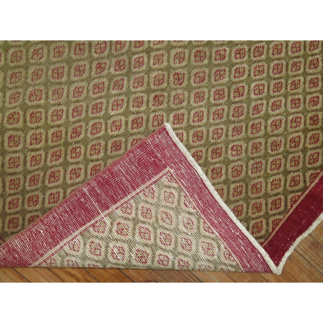 Raspberry Brown Vintage Rug, 4'1'' X 6'7'' For Sale - Image 4 of 6