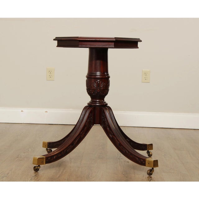 Georgian Style Banded Mahogany Octagonal Table Base For Sale In Philadelphia - Image 6 of 13