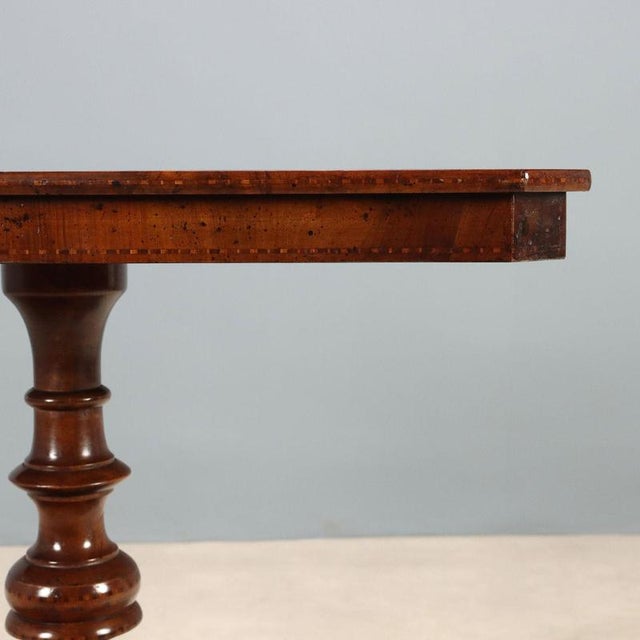 Rolo Style Walnut Center Table For Sale - Image 4 of 11