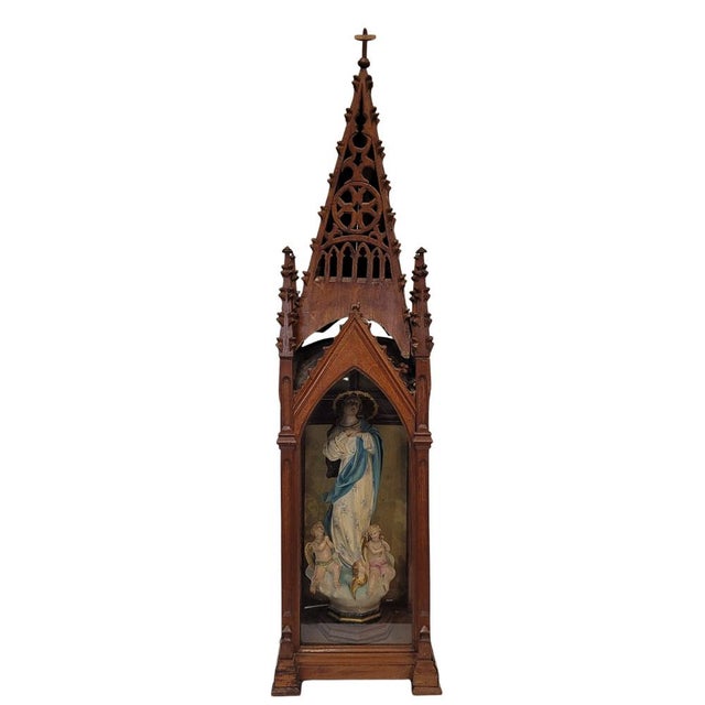 Olot School Artist, Immaculate Conception Sculpture of the Virgin Mary, 20th Century, Wood Pulp For Sale - Image 3 of 18