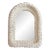 Vintage White Wicker Wall Mirror For Sale