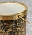 Mid-Century Hollywood Regency Italian Gold & Black Ice Bucket For Sale - Image 9 of 10