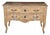 1950's Italian-Made Tasseled French Louis XV Style Distressed Painted Commode For Sale