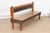 Brown 72" Long Artisanal Carved Wood Bench For Sale - Image 8 of 11