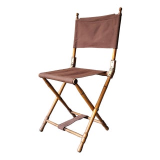 Folding Country Chair in Faux Bamboo, 1950s For Sale