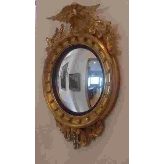 Traditional 19th C. Gilted Convex Mirror For Sale - Image 3 of 10