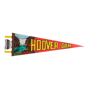 Vintage Hoover Dam Nevada Arizona Felt Flag Pennant