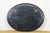 Vintage Black & Gold Oval Mirrored Wall Hanging Toleware Vanity Platter For Sale - Image 4 of 12