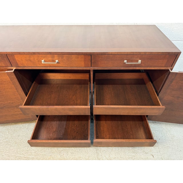 Vintage Modern Walnut Office Credenza For Sale - Image 13 of 17