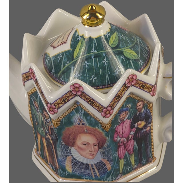 Sadler China Vintage Gothic Style James Sadler England Queen Elizabeth I Tea Pot For Sale - Image 4 of 10