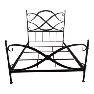 Arhaus Wrought Iron Queen Bedframe For Sale