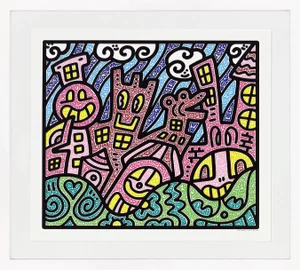 Mr Doodle, Pretty City (Framed Hand Signed Screen Print)