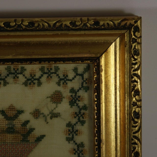 Antique Sampler, 1842, by Ann Minter Aged 8 Years For Sale - Image 12 of 17