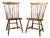 Mid 20th Century Pair of Signed L. Hitchcock Stenciled Harvest Side Chairs For Sale