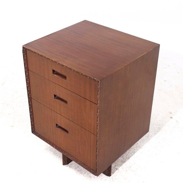 Frank Lloyd Wright for Heritage Henredon 'Taliesin' Mid Century Mahogany Nightstand For Sale - Image 10 of 11