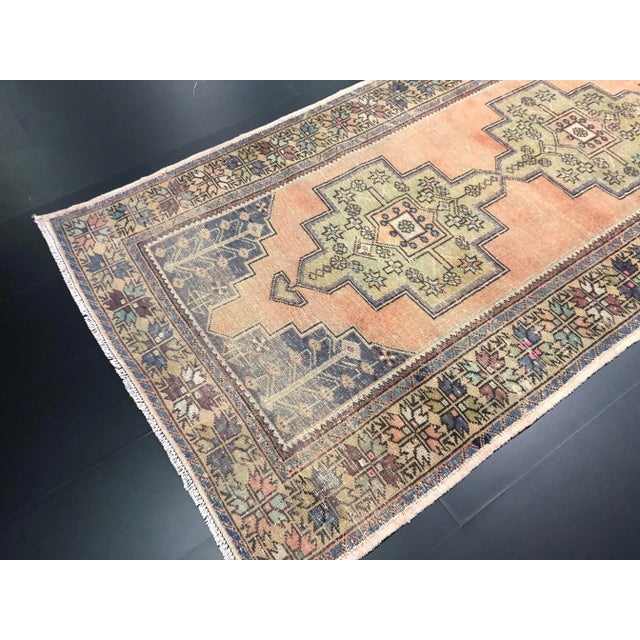Vintage Boho Turkish Anatolian Faded Orange Rug For Sale In Phoenix - Image 6 of 11
