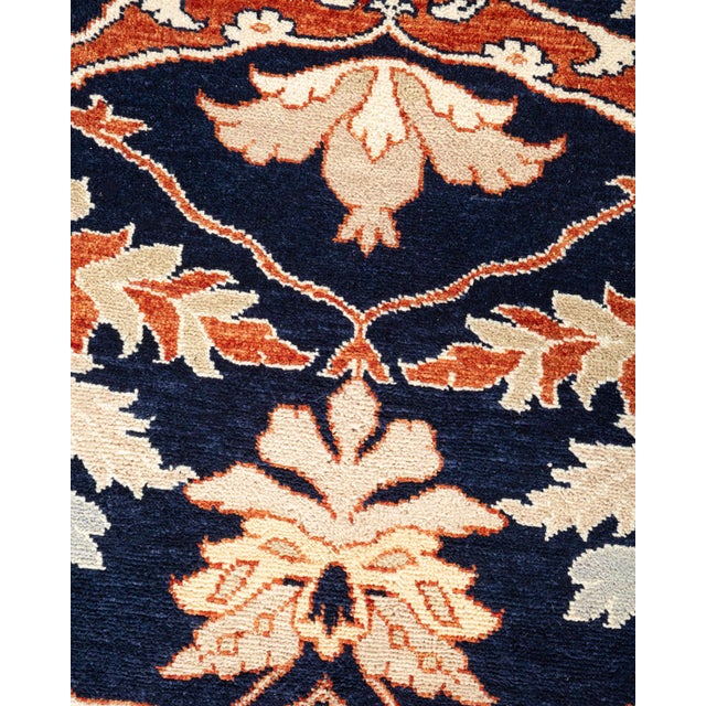 Traditional Mogul, One-of-a-Kind Hand-Knotted Area Rug in Blue, 9' 3" x 12' 2" For Sale - Image 3 of 8