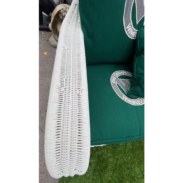 Henry Link 1980s Wicker by Henry Link Wimbledon Wicker Sofa For Sale - Image 4 of 11
