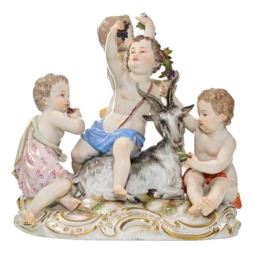 Allegory of Autumn Porcelain Figurine from Meissen For Sale