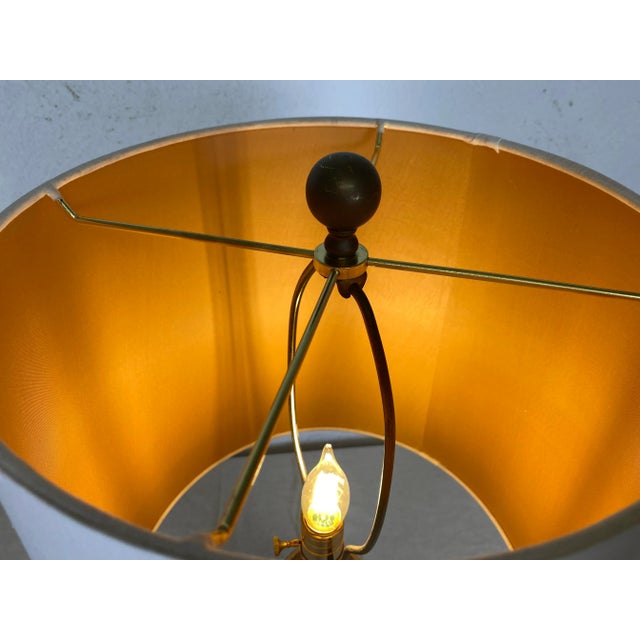 Gold Mid Century Italian Marano 24 Karat Gold Fleck Lamp Over Opalescent White Cased Glass by Barovier & Toso For Sale - Image 8 of 13