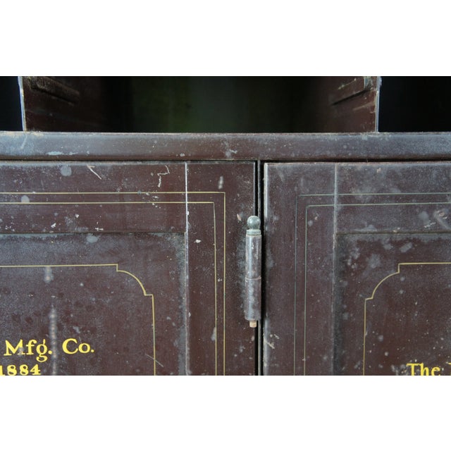 Antique NCR National Cash Register Industrial Iron Steel Safe Cabinet For Sale - Image 10 of 12