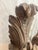A pair of antique carved wooden corbels with acanthus leaf and scroll motifs that measure 34” tall x 8” deep and 7” wide....